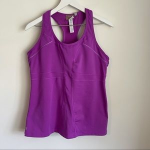 Athleta racerback purple tank top size XL